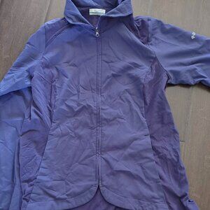 LIGHTWEIGHT COLUMBIA ZIP UP PURPLE VENTED WINDBREAKER JACKET SIZE MEDIUM